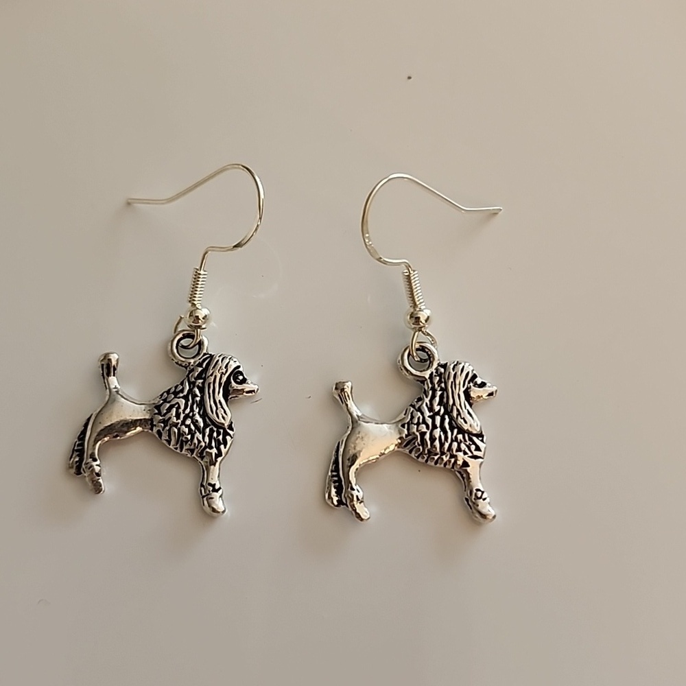 Afghan Hound Earrings 925S Post ER